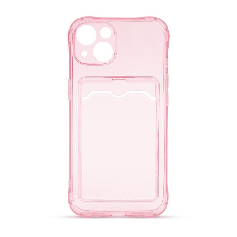 Futrola CLEAR WALLET za Iphone 13 roze