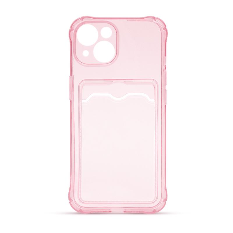 Futrola CLEAR WALLET za Iphone 14 roze