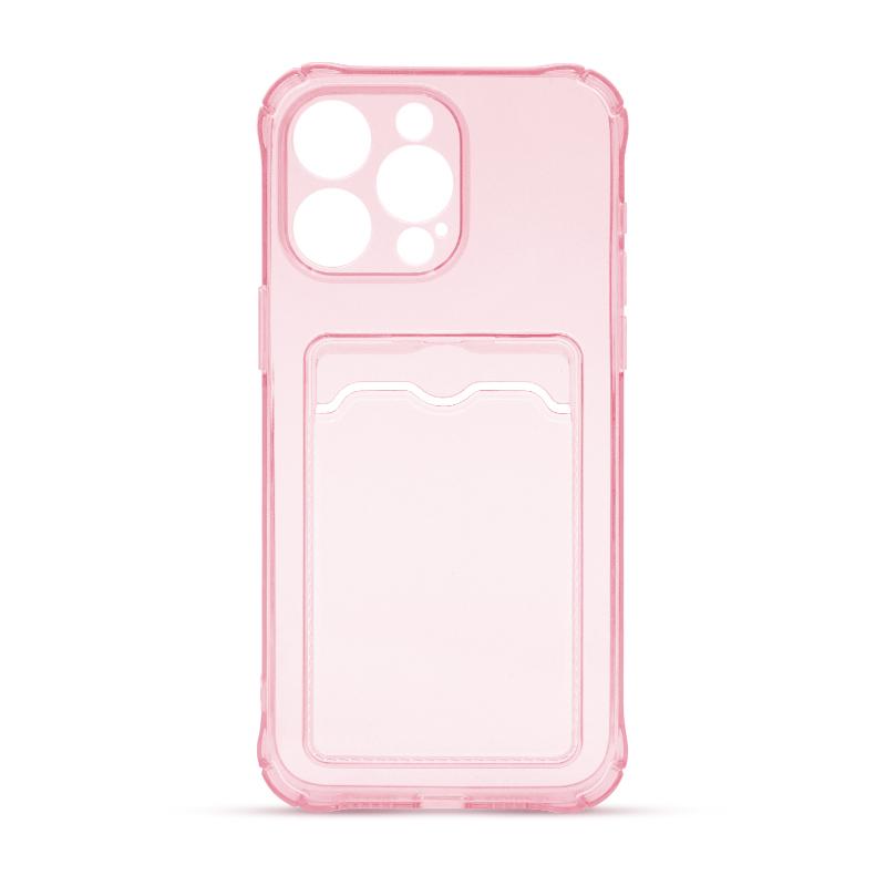 Futrola CLEAR WALLET za Iphone 15 Pro Max roze