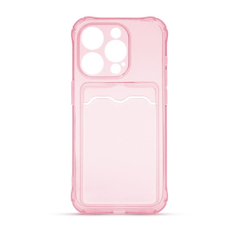 Futrola CLEAR WALLET za Iphone 15 Pro roze