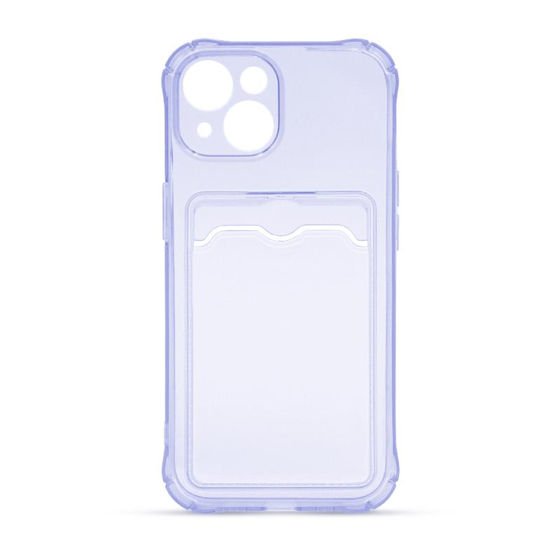 Futrola CLEAR WALLET za Iphone 15 ljubicasta