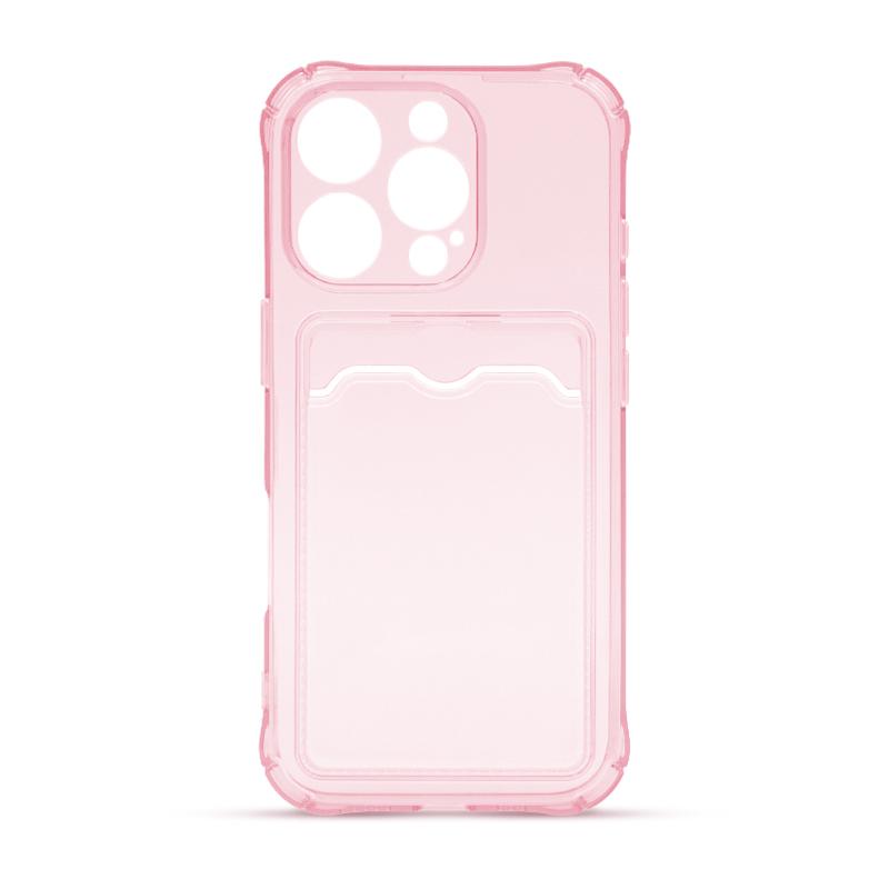 Futrola CLEAR WALLET za Iphone 16 Pro roze