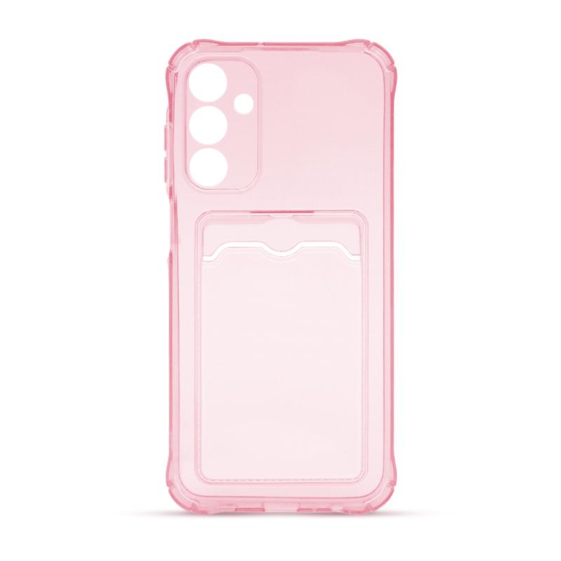 Futrola CLEAR WALLET za Samsung A15 roze