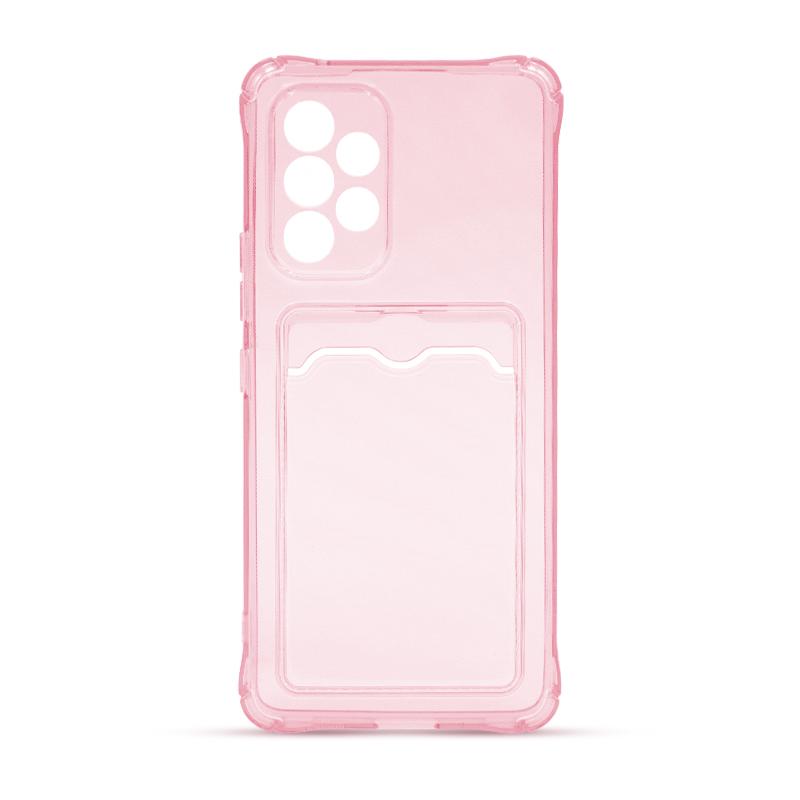 Futrola CLEAR WALLET za Samsung A53 roze