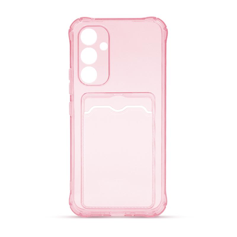 Futrola CLEAR WALLET za Samsung A54 roze