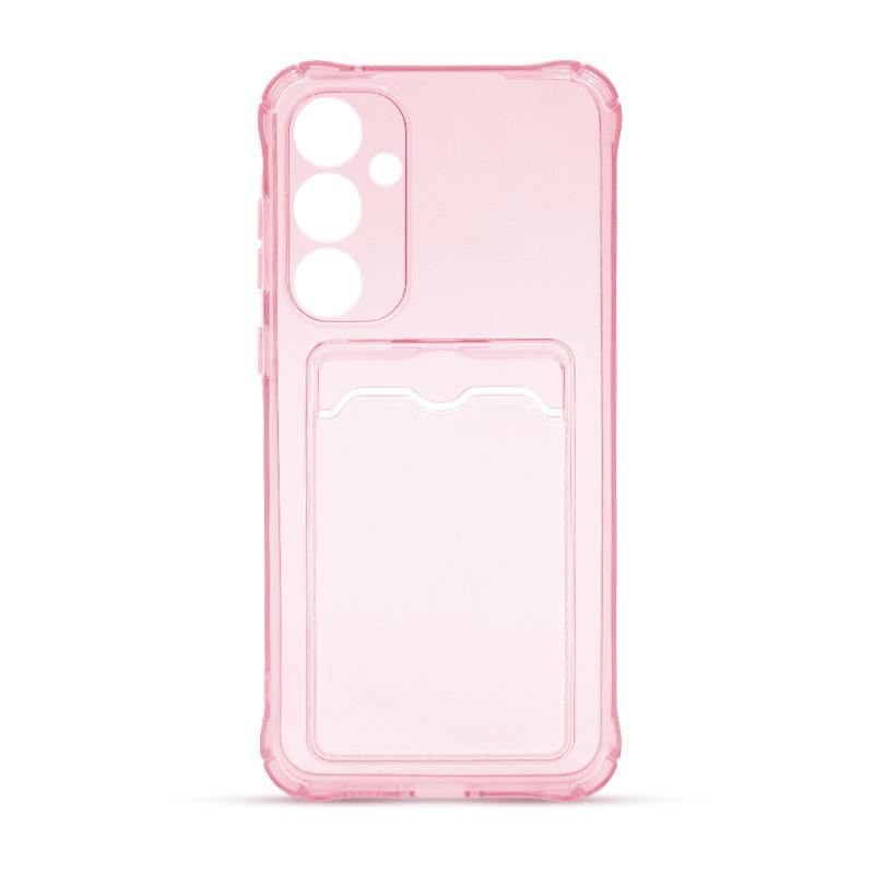 Futrola CLEAR WALLET za Samsung A55 roze