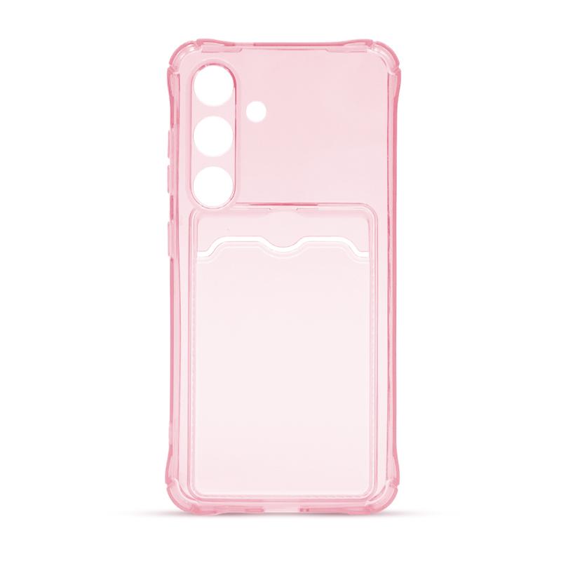 Futrola CLEAR WALLET za Samsung S24 roze