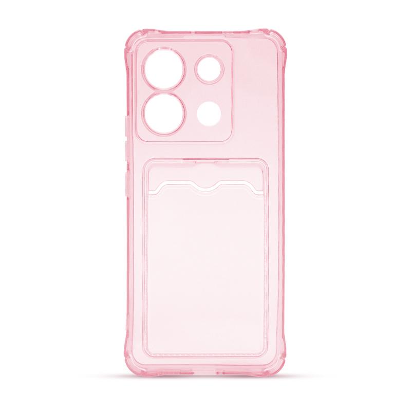 Futrola CLEAR WALLET za Xiaomi Redmi Note 13 Pro 5G roze