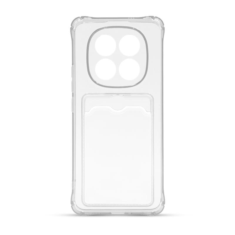 Futrola CLEAR WALLET za Xiaomi Redmi Note 14 Pro Plus 5G bela