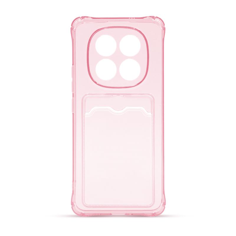 Futrola CLEAR WALLET za Xiaomi Redmi Note 14 Pro Plus 5G roze