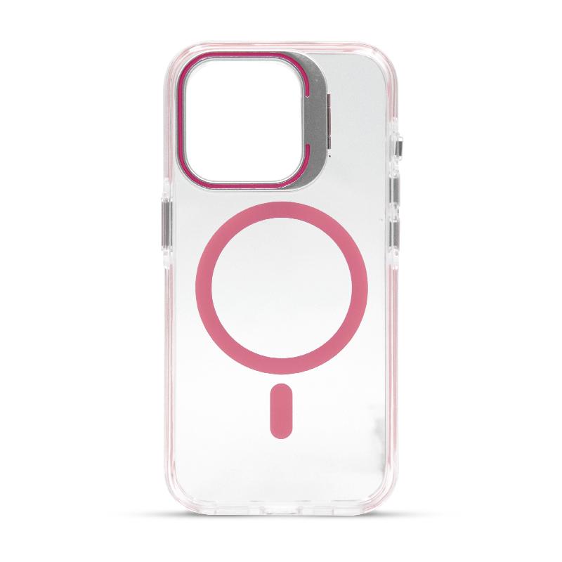 Futrola FLUORESCENT MAGSAFE za Iphone 15 Pro roze