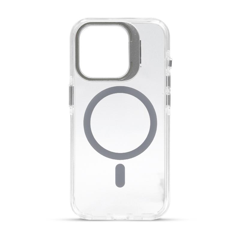 Futrola FLUORESCENT MAGSAFE za Iphone 15 Pro siva