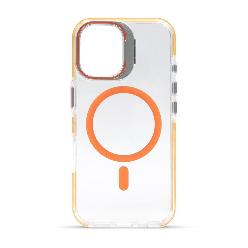Futrola FLUORESCENT MAGSAFE za Iphone 16 naranzdasta