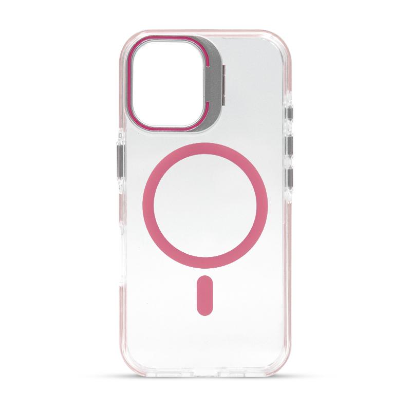 Futrola FLUORESCENT MAGSAFE za Iphone 16 roze