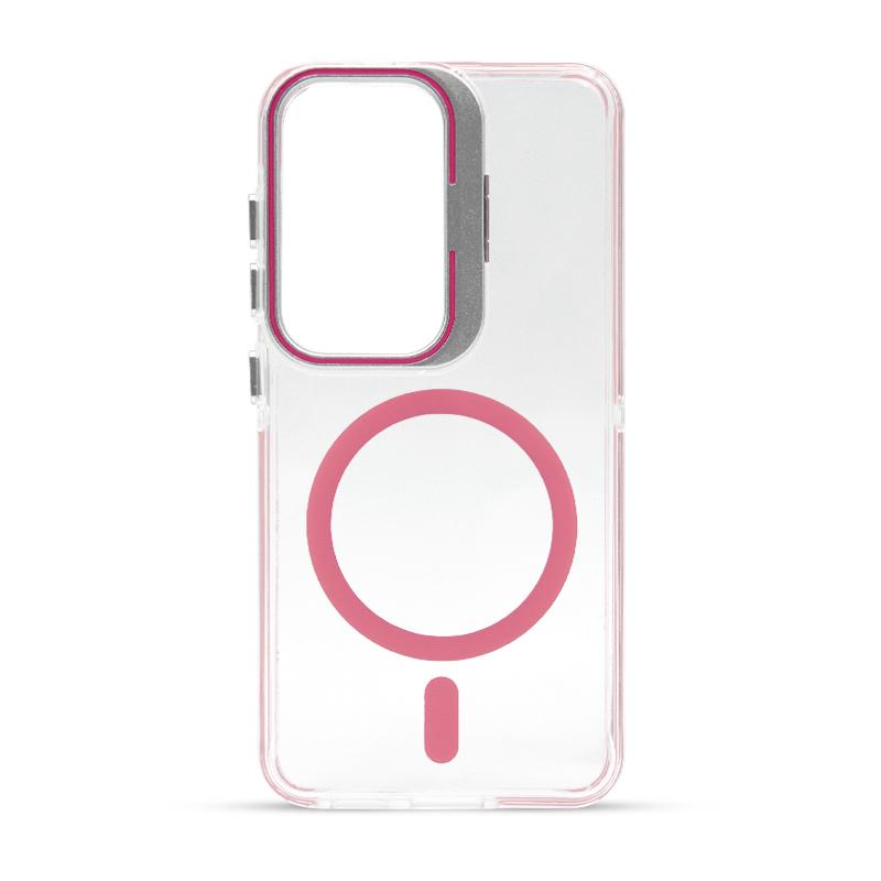 Futrola FLUORESCENT MAGSAFE za Samsung S25 roze