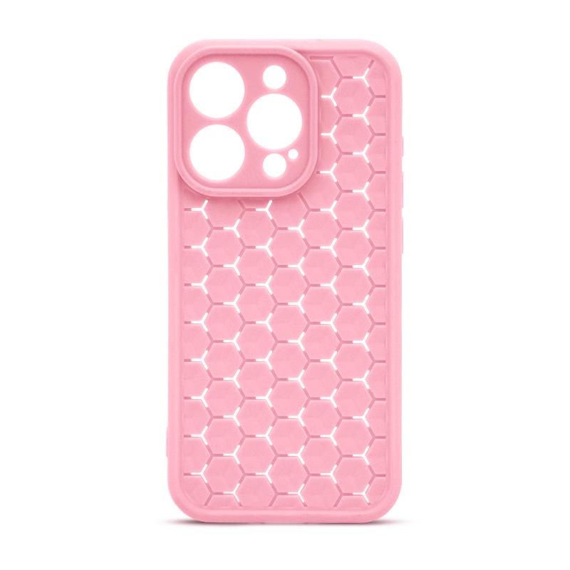 Futrola HONEYCOMB COLOR za Iphone 15 Pro roze