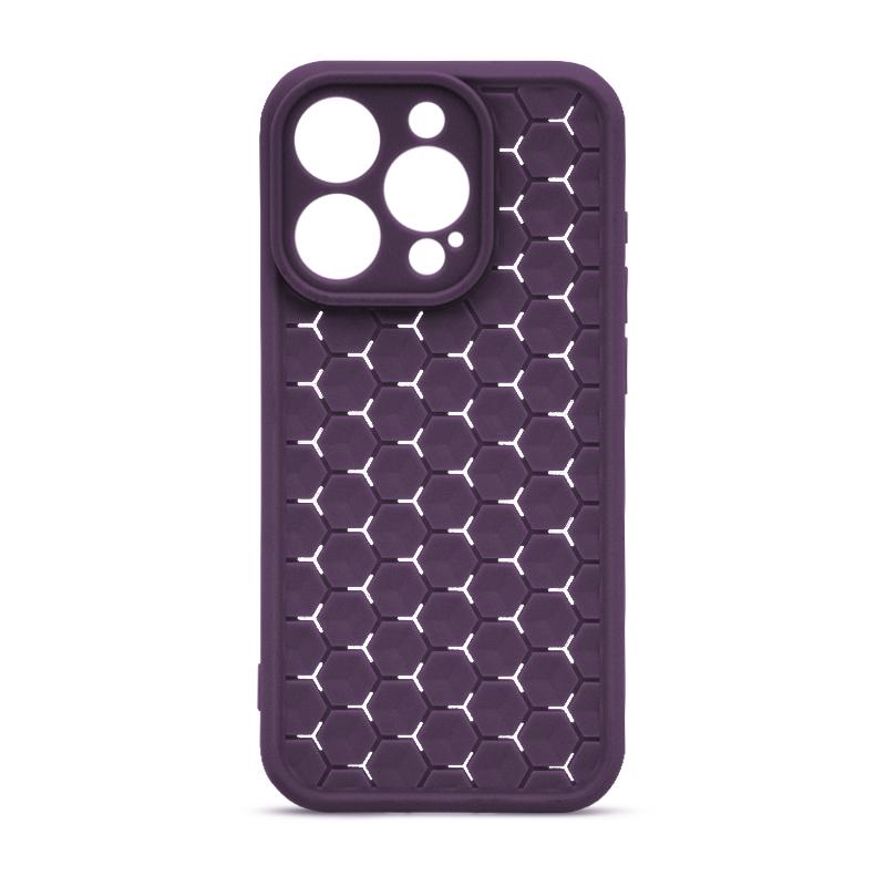 Futrola HONEYCOMB COLOR za Iphone 15 Pro tamno ljubicasta