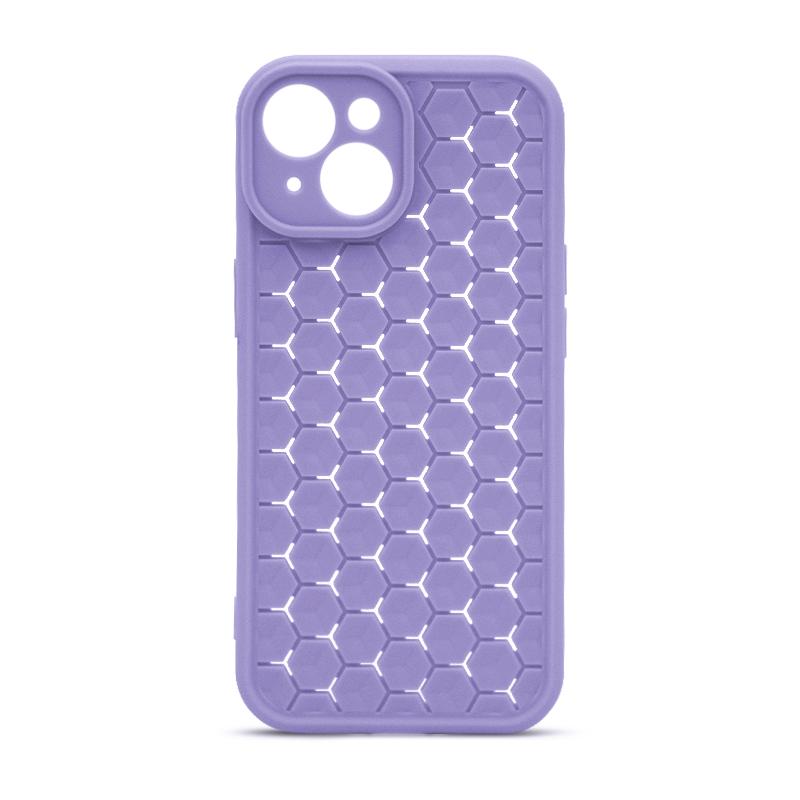 Futrola HONEYCOMB COLOR za Iphone 15 svetlo ljubicasta