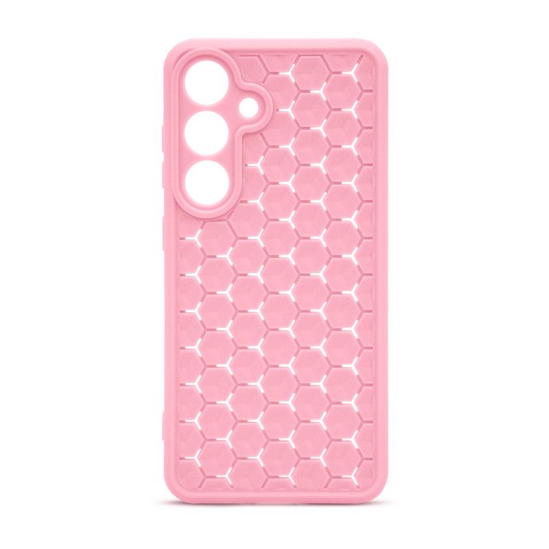 Futrola HONEYCOMB COLOR za Samsung S24 roze