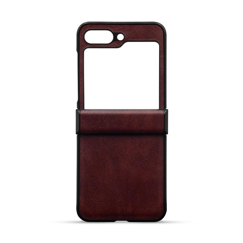 Futrola LEATHER CASE za Samsung Z FLIP 5 bordo