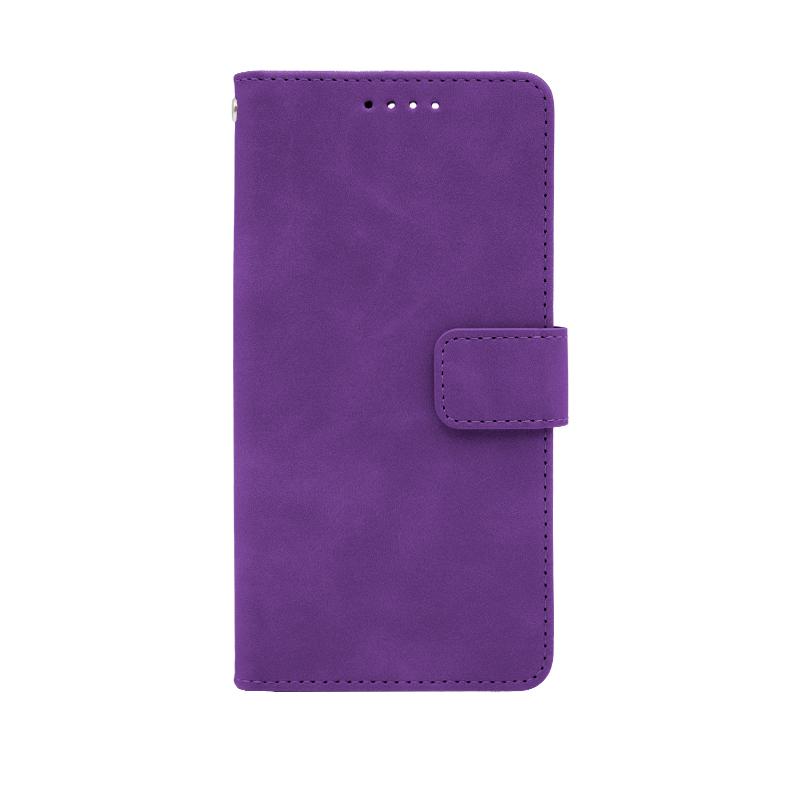 Futrola LEATHER LUX FLIP za Iphone 16 Pro ljubicasta