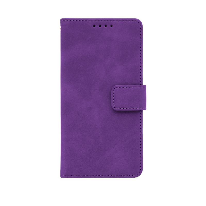 Futrola LEATHER LUX FLIP za Iphone 16E ljubicasta