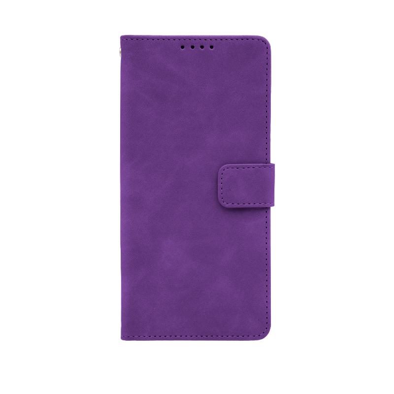 Futrola LEATHER LUX FLIP za Xiaomi Redmi 14C ljubicasta