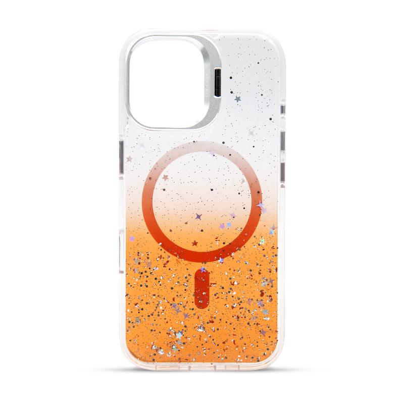 Futrola MAGSAFE GLITTER 2 za Iphone 17 narandzasta