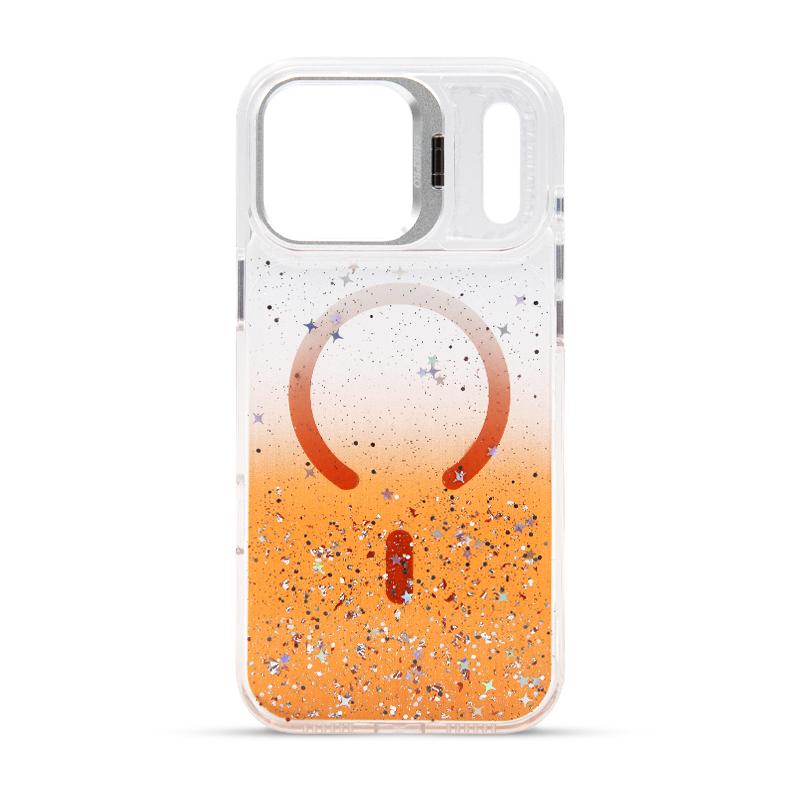 Futrola MAGSAFE GLITTER 2 za Iphone 17 Pro Max narandzasta