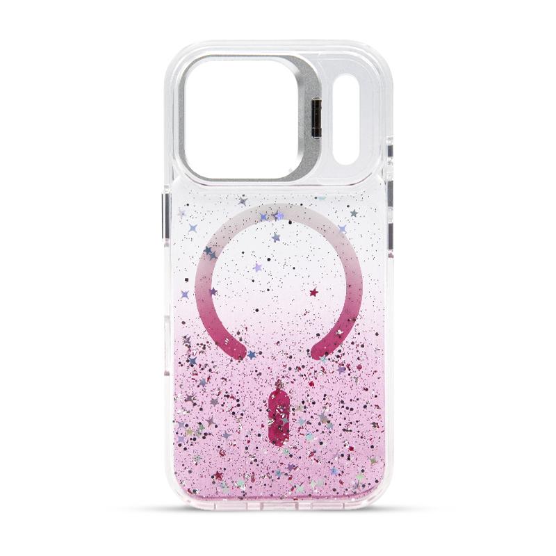 Futrola MAGSAFE GLITTER 2 za Iphone 17 Pro roze