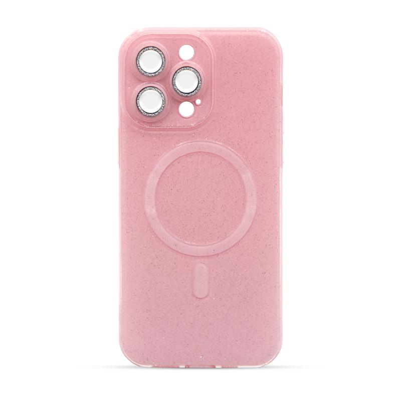 Futrola MAGSAFE GLITTER za Iphone 14 Pro Max pink