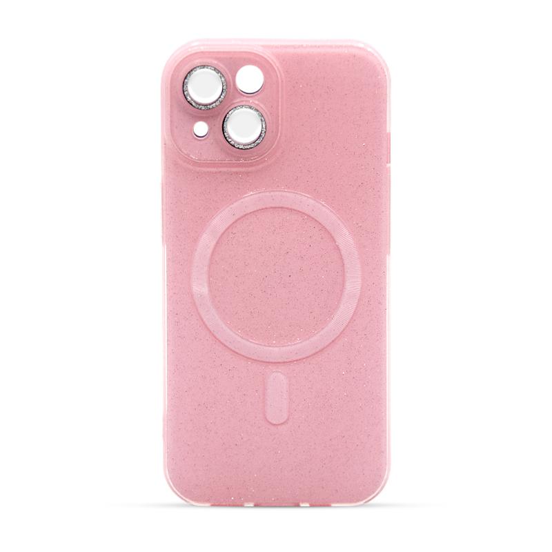 Futrola MAGSAFE GLITTER za Iphone 15 pink