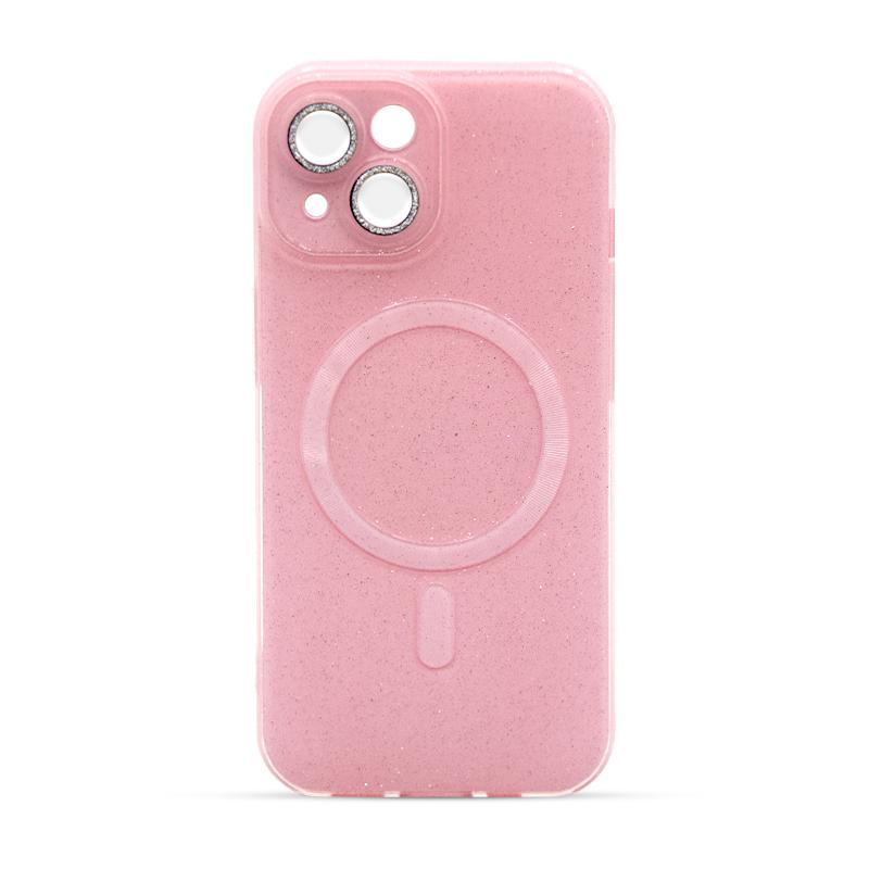 Futrola MAGSAFE GLITTER za Iphone 15 roze