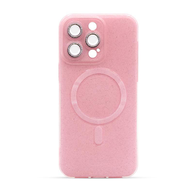 Futrola MAGSAFE GLITTER za Iphone 15 Pro Max pink