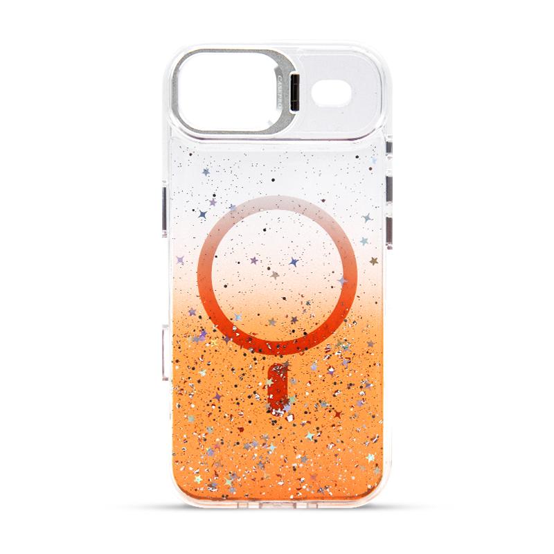 Futrola MAGSAFE GLITTER 2 za Iphone 17 Air narandzasta