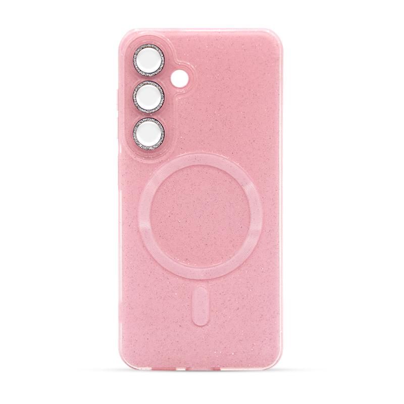 Futrola MAGSAFE GLITTER za Samsung S24 roze