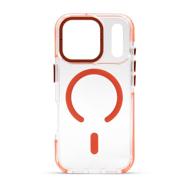 Futrola MAGSAFE TRANSPARENT za Iphone 17 Pro narandzasta