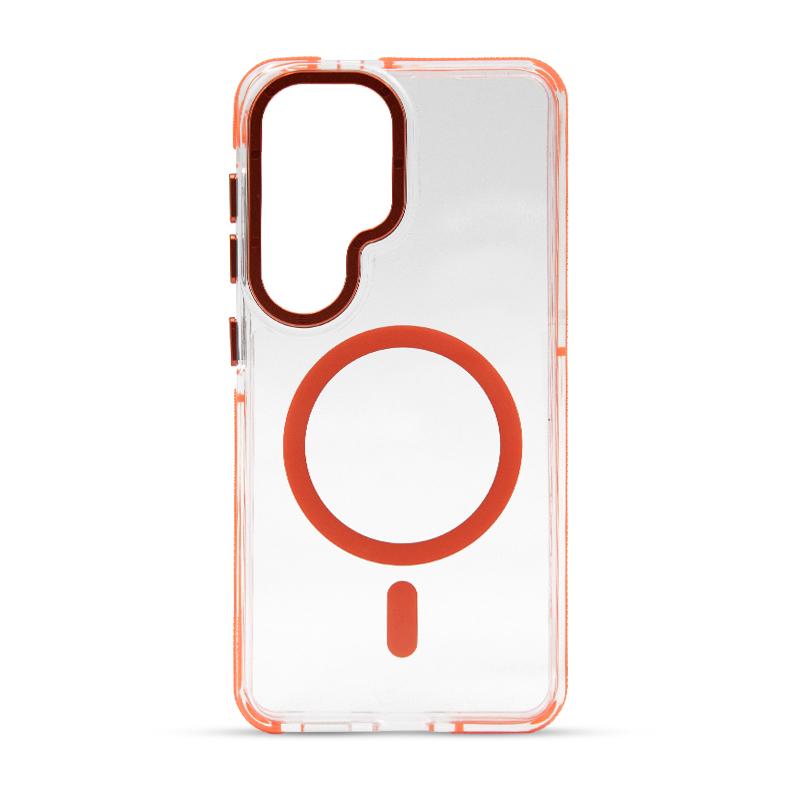 Futrola MAGSAFE TRANSPARENT za Samsung S26 narandzasta