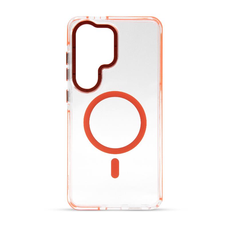 Futrola MAGSAFE TRANSPARENT za Samsung S26 Ultra narandzasta