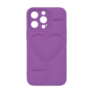 Futrola MATTE HEART za Iphone 13 Pro ljubičasta