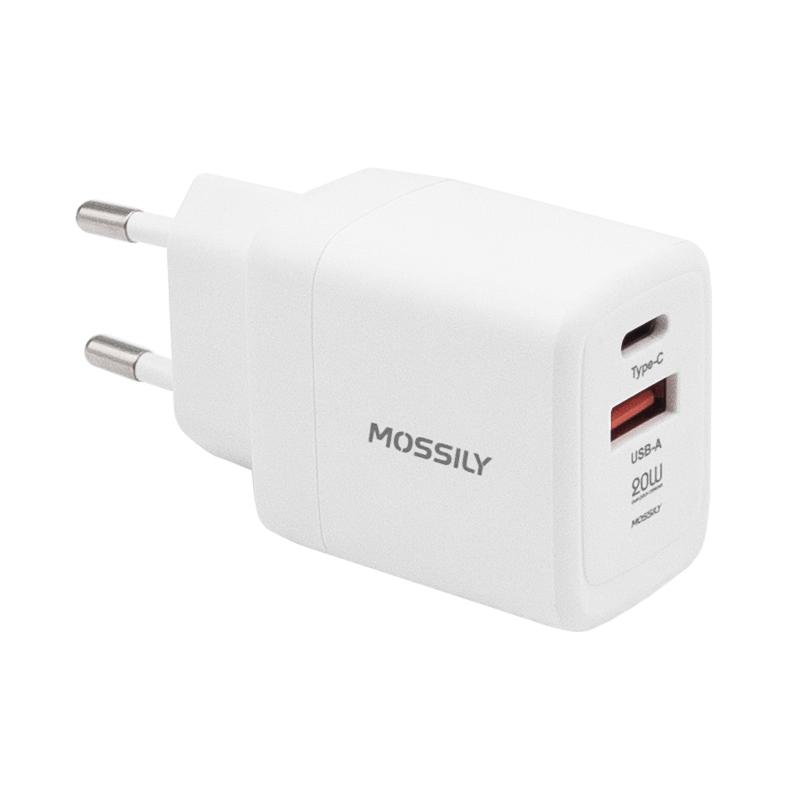 Punjac MOSSILY JT-G20U + USB Lightning 20W PD + QC 3.0 2 u 1 beli