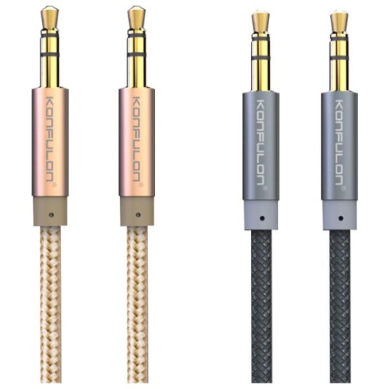 USB Cable KONFULON AL04 AUX 3.5mm 1M gold