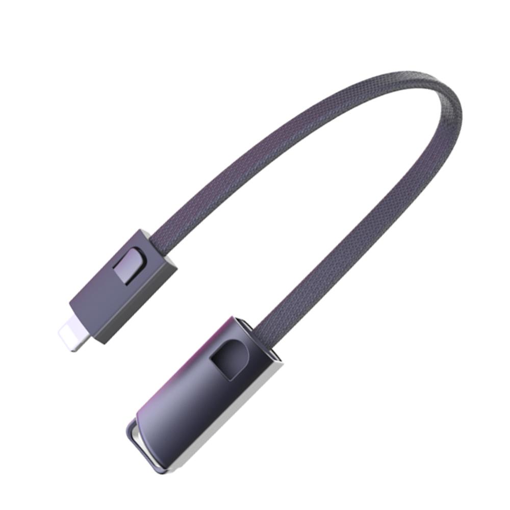 USB Cable KONFULON DC22 Lightning 23cm 2.4A crna