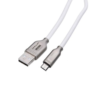 USB Cable KONFULON S47 METAL Micro 1M 3.0A bela