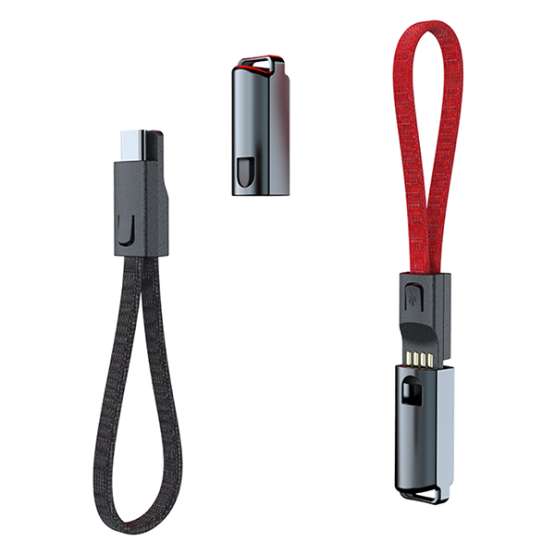 USB Cable KONFULON DC23 Type-C 23cm 2.4A crvena