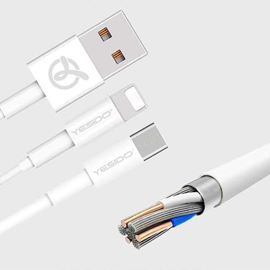 USB CA22 Yesido Lightning 1.2M bela
