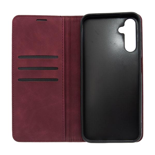 Futrola LEATHER RETRO FLIP za Samsung A14 bordo