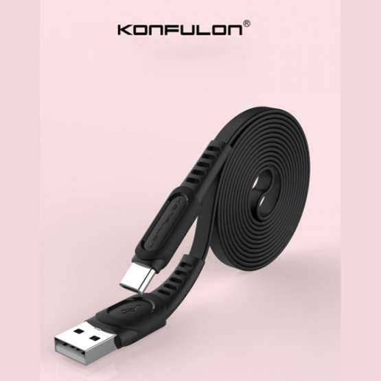 USB Cable KONFULON DC03 Type-C 1M 2.4A crna
